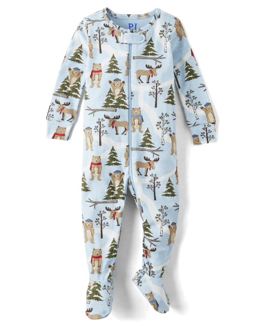 Unisex Baby And Toddler Bear Snug Fit Cotton Footed One Piece Pajamas