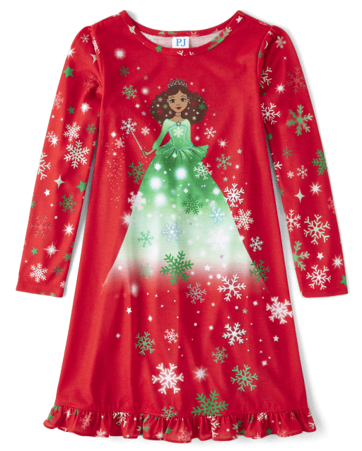 Girls Princess Ruffle Nightgown