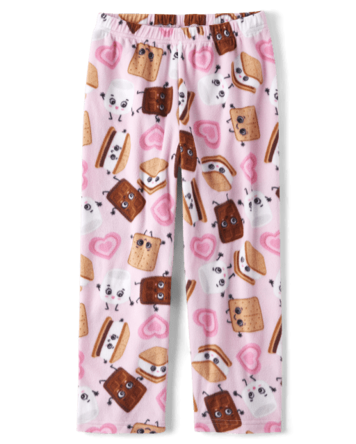 Pantalones de pijama de forro polar S&#39;mores para niñas
