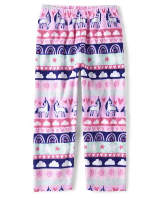 Pantalones de pijama de polar Fairisle con unicornio para niñas
