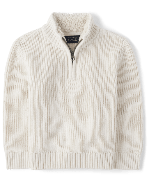 Baby And Toddler Boys Dad And Me Quarter-Zip Sweater