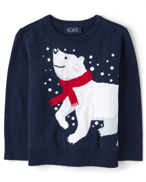 Baby And Toddler Boys Intarsia Polar Bear Sweater
