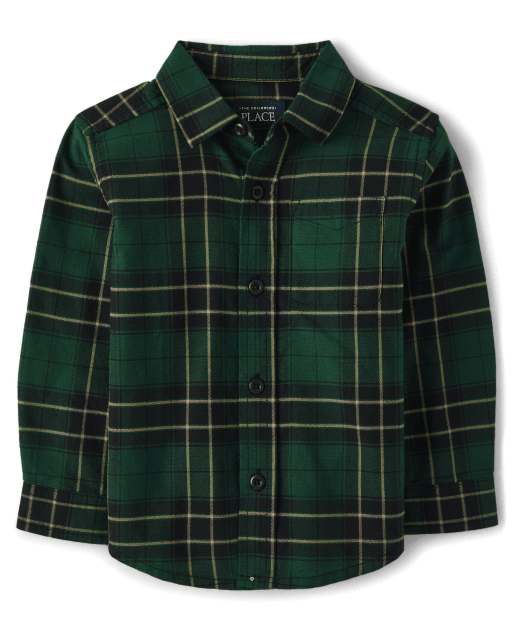 Baby And Toddler Boys Matching Family Plaid Button Up Shirt