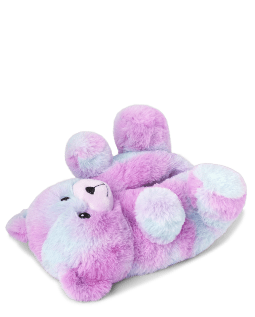 Toddler Girls Bear Faux Fur Slippers