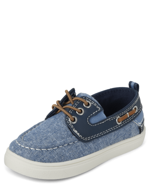 Toddler Boys Chambray Boat Shoes