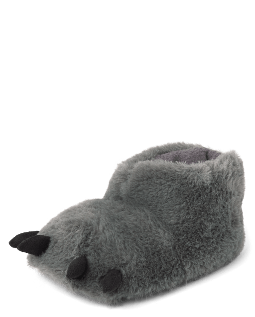 Toddler Boys Critter Faux Fur Slippers
