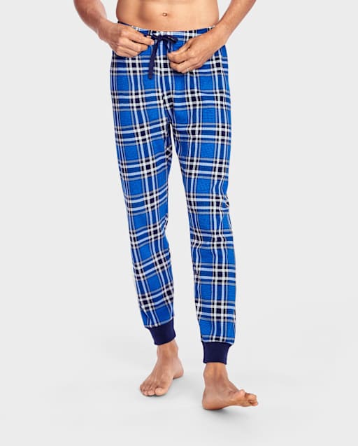 Pantalones de pijama térmicos a cuadros para hombre