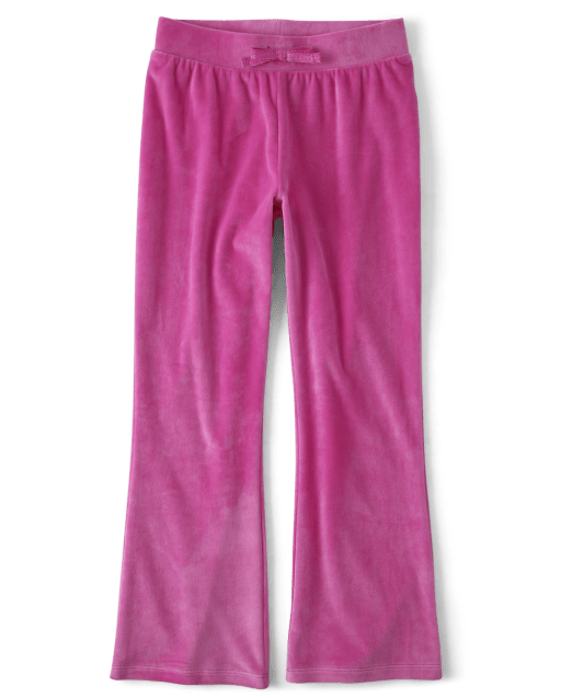 Girls Velour Flare Pants