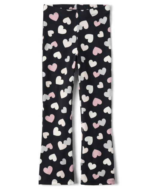 Girls Heart Flare Leggings