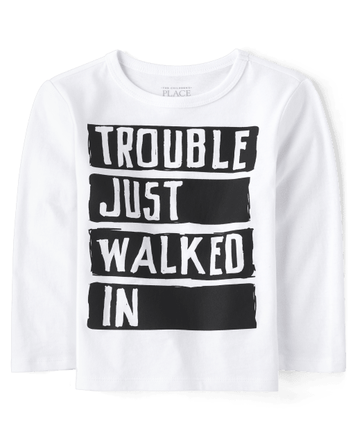 Baby And Toddler Boys Trouble Graphic Tee