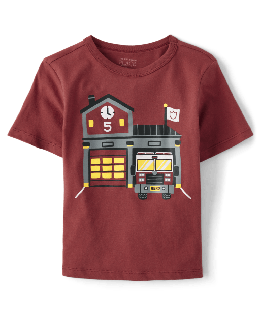 Baby And Toddler Boys Firehouse Graphic Tee