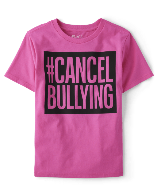 Tee-shirt graphique unisexe pour enfants Annuler l’intimidation