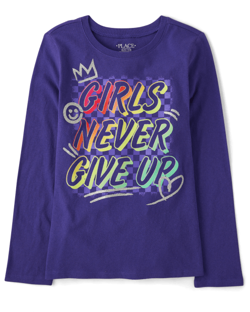 Girls Never Give Up Graphic Tee