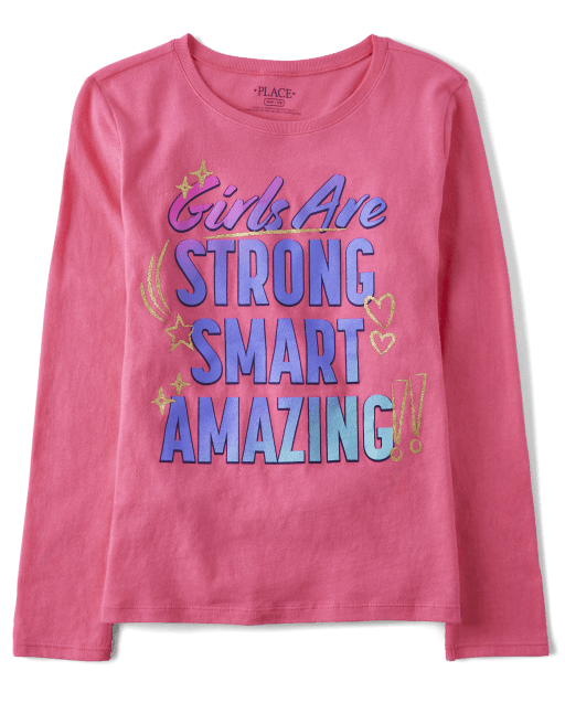 Girls Strong Smart Amazing Graphic Tee