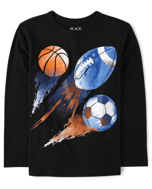 The Children's Place Baby Boys' Long Sleeve Sports Graphic T-Shirt