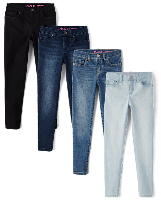 Girls Skinny Jeans 4-Pack