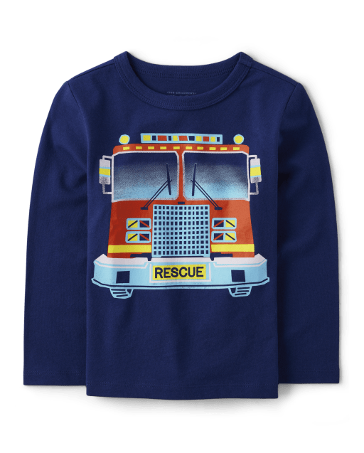 Baby And Niños pequeños Boys Fire Truck Camisetas estampadas