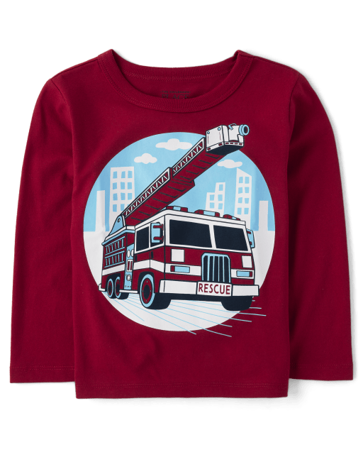 Baby And Toddler Boys Firetruck Graphic Tee
