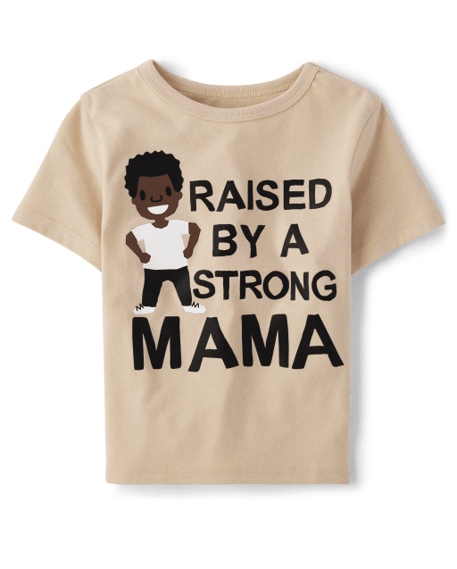 Baby And Toddler Boys Raised Strong Graphic Tee