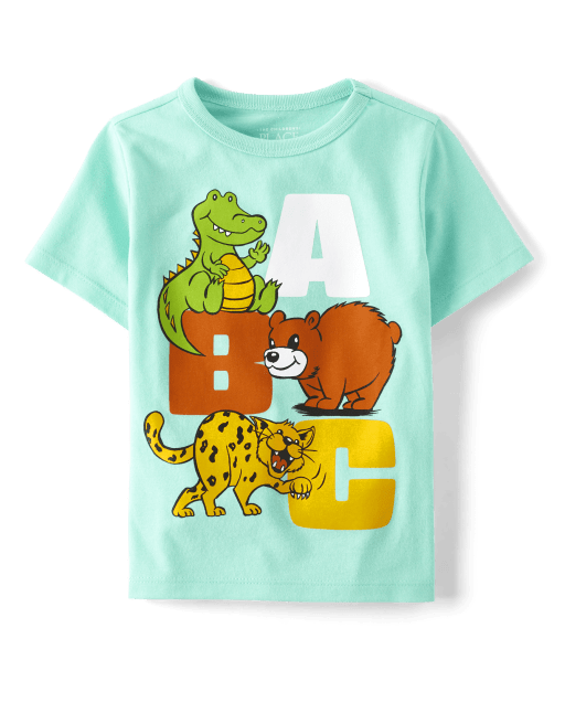 Baby And Toddler Boys ABC Animal Graphic Tee