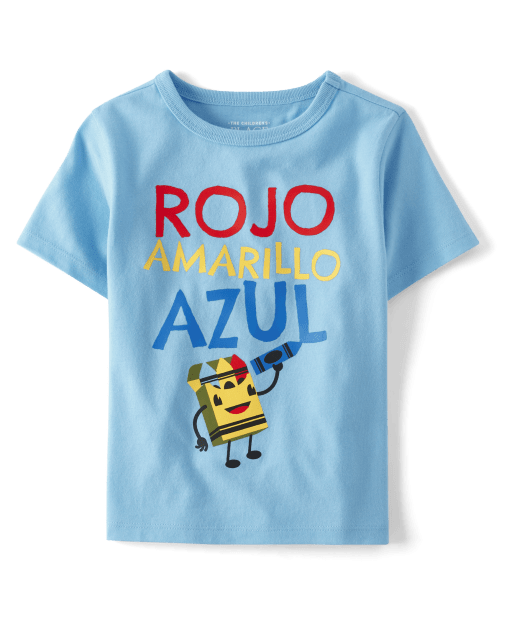 Baby And Toddler Boys Spanish Colors Graphic Tee