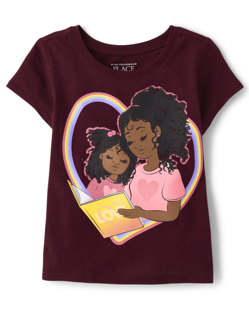 Baby And Toddler Girls Reading Time Graphic Tee
