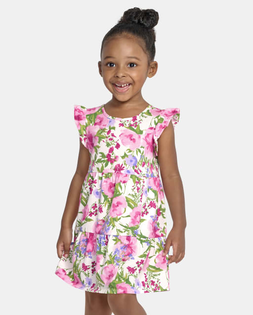 Baby And Toddler Girls Floral Tiered Everyday Dress