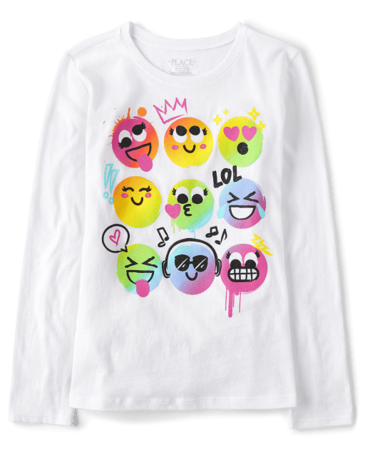 Girls Emoji Graphic Tee