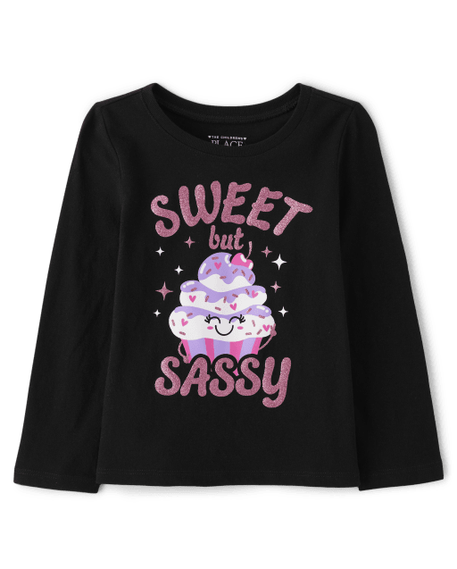 Baby And Toddler Girls Sweet But Sassy Graphic Tee