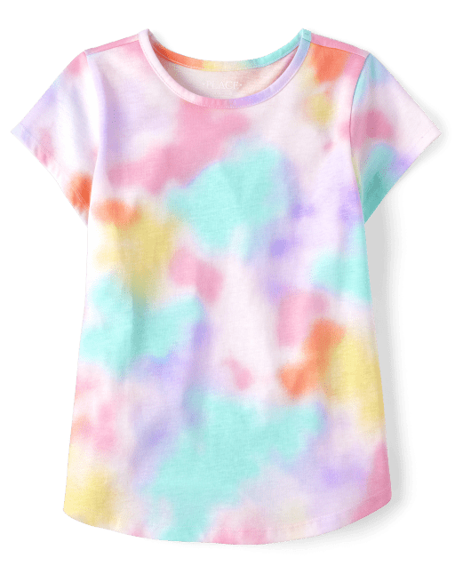 Haut arc-en-ciel tie-dye pour fille