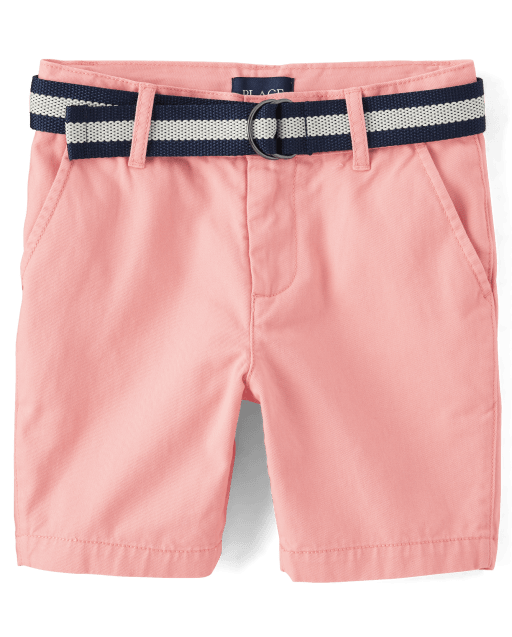 Shorts chinos con cinturón para niños