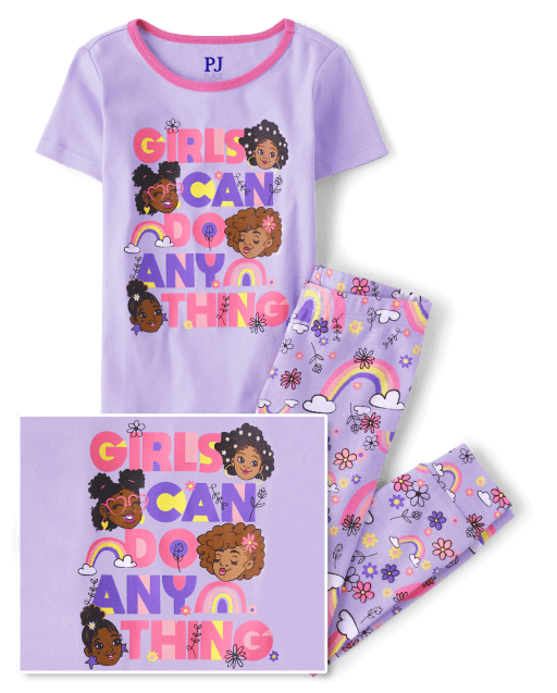 Girls Can Do Anything Snug Fit Cotton Pajamas