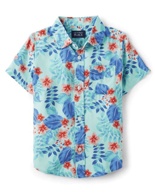 Baby And Toddler Boys Matching Family Tropical Button Up Shirt