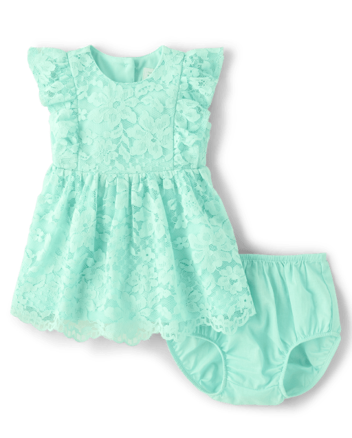 Baby Girls Mommy And Me Lace Fit And Flare Dress