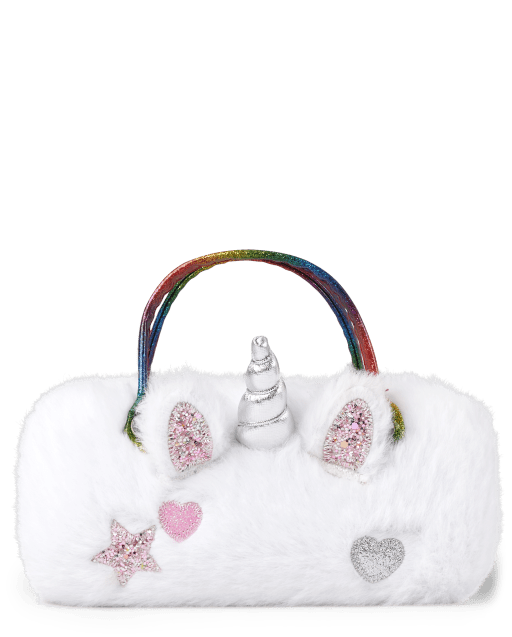 Girls Unicorn Faux Fur Sunglasses Case