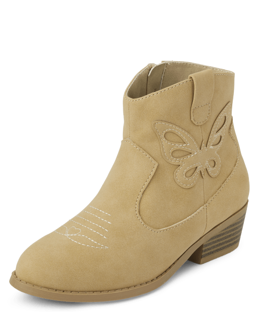 Girls Butterfly Cowgirl Booties