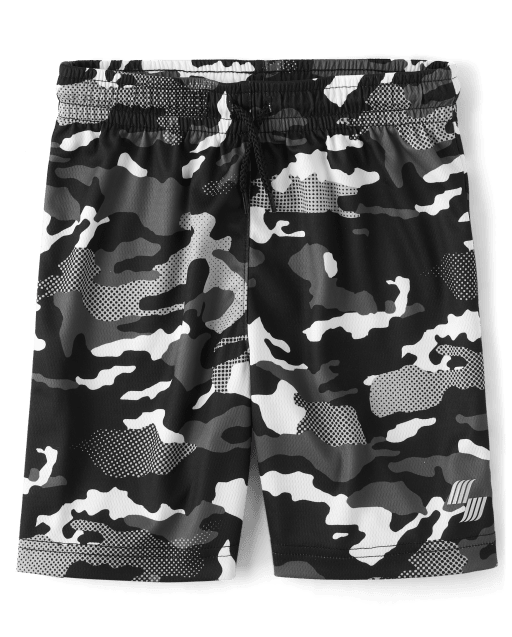 Boys Camo Mesh Performance Basketball Shorts