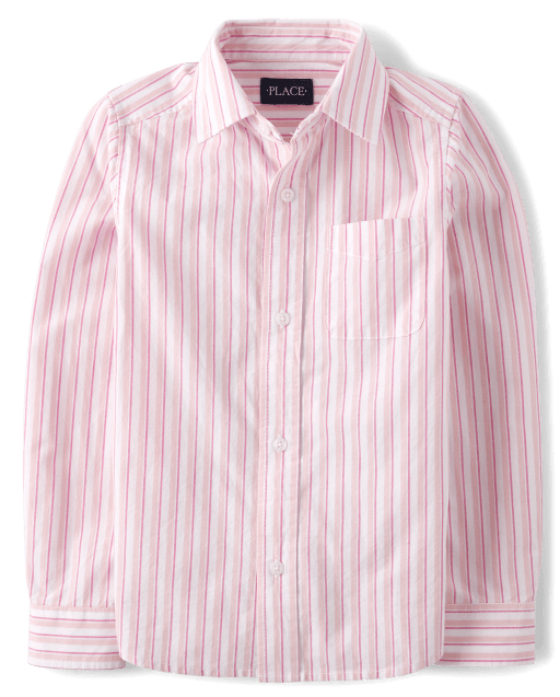 Boys Dad And Me Striped Poplin Button Up Shirt