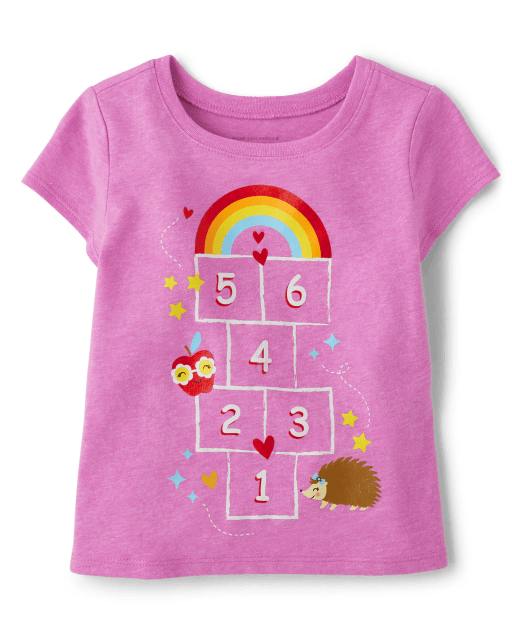 Baby And Toddler Girls Hopscotch Graphic Tee
