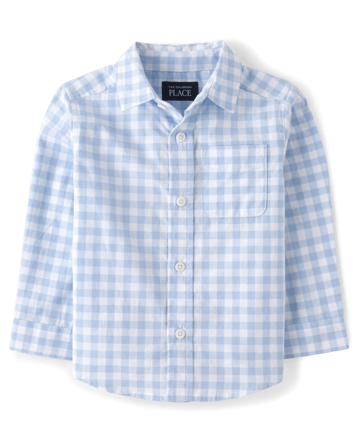 Baby And Toddler Boys Dad And Me Gingham Poplin Button Up Shirt