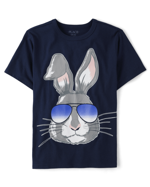 Boys Easter Bunny Sunglasses Graphic Tee