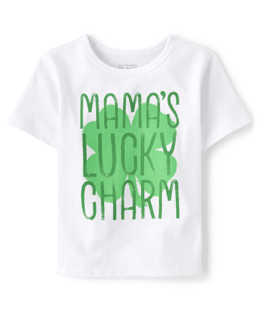 T-shirt graphique Mama's Lucky Charm pour bébés et tout-petits garçons