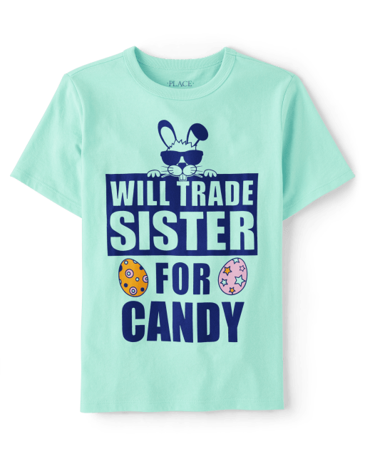 Unisex Kids Easter Sister Graphic Tee