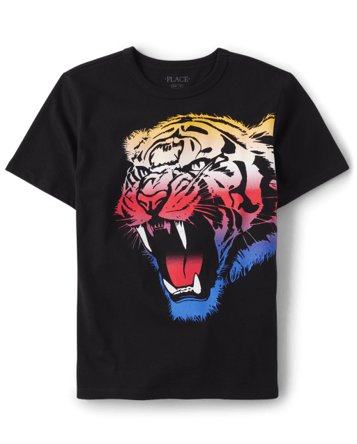 Camiseta con estampado de tigre para niños