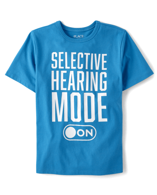 Camiseta con gráfico de modo de audición para niños