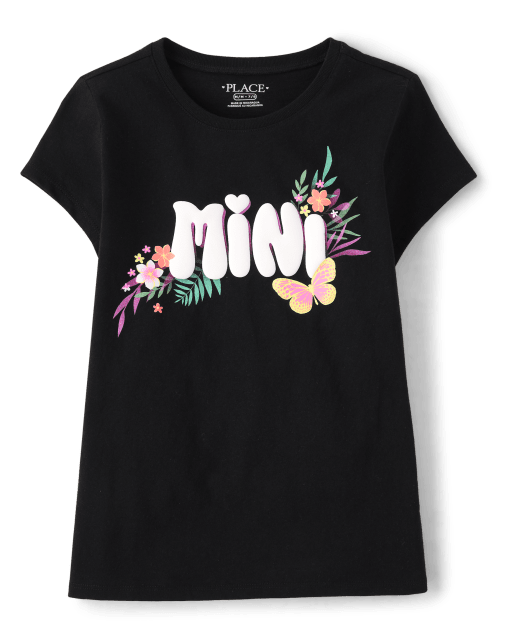 Camiseta con estampado mini de mamá y yo para niñas