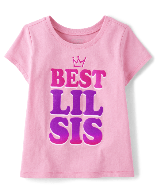 Camiseta con estampado de Lil Sis para bebés y niñas pequeñas