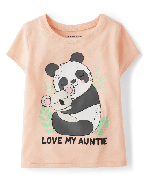 Baby And Toddler Girls Auntie Graphic Tee