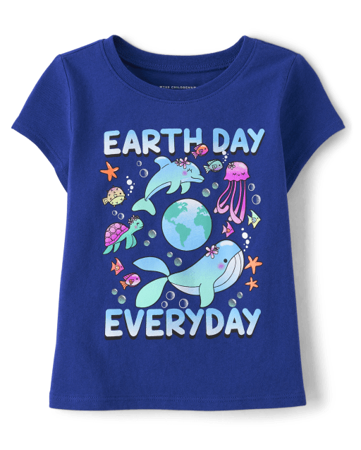 T-shirt graphique du Jour de la Terre pour bébés et petites filles