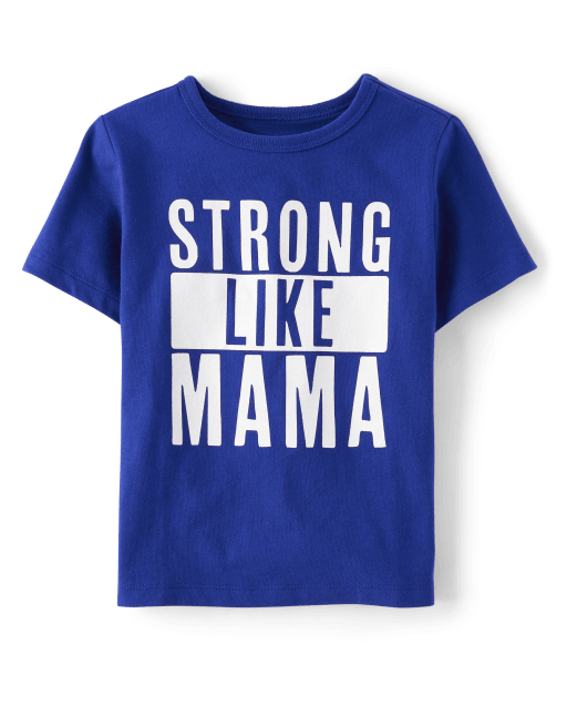 Baby And Toddler Boys Strong Like Mama Graphic Tee